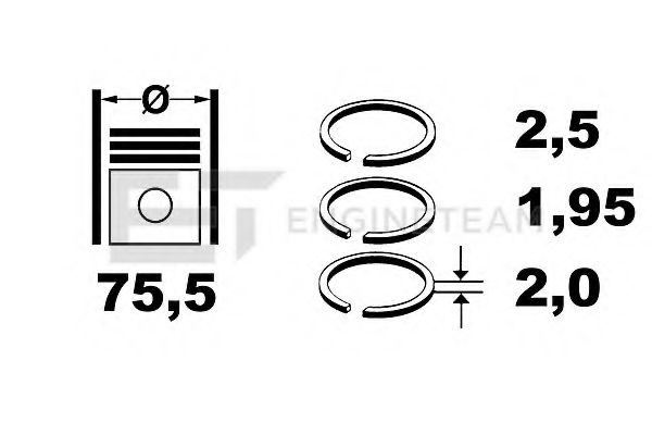 Set segmenti piston