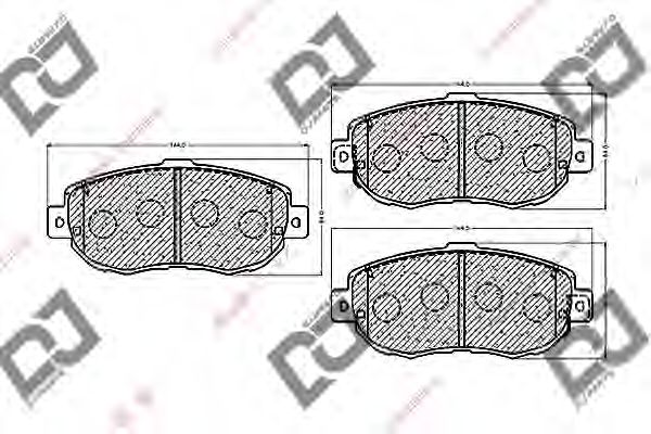 set placute frana,frana disc