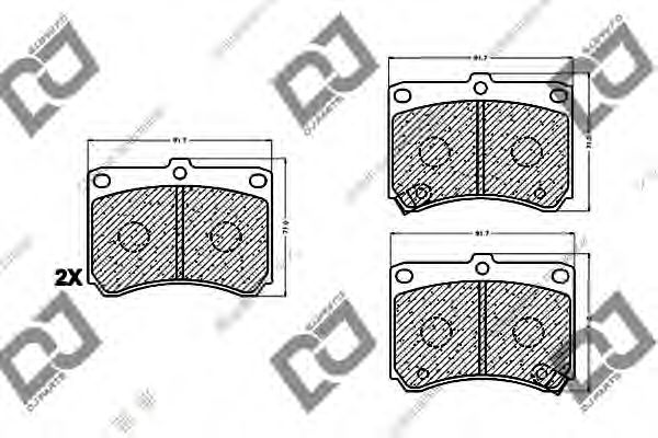 set placute frana,frana disc