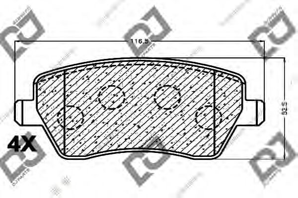 set placute frana,frana disc