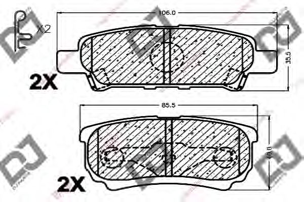 set placute frana,frana disc