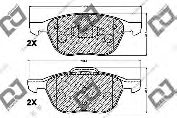 set placute frana,frana disc