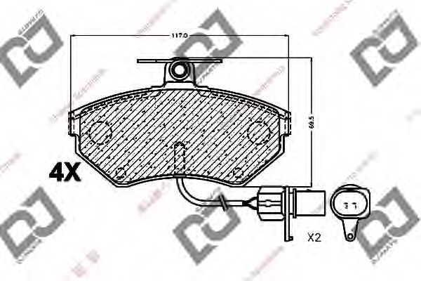 set placute frana,frana disc