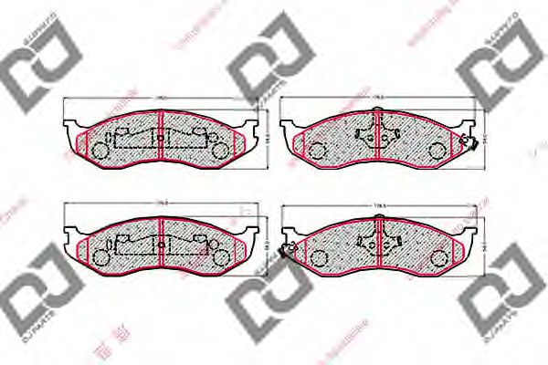 set placute frana,frana disc