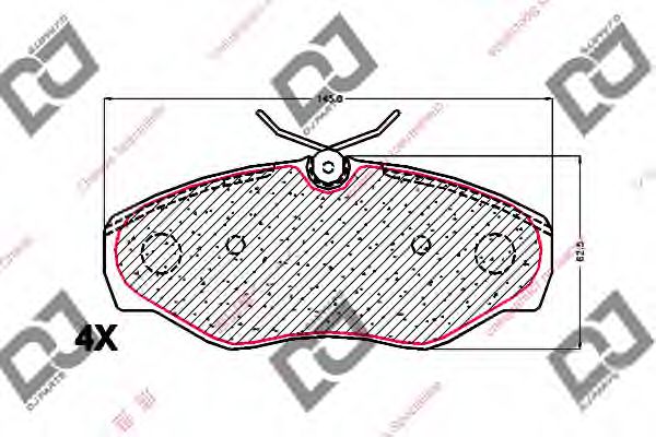 set placute frana,frana disc