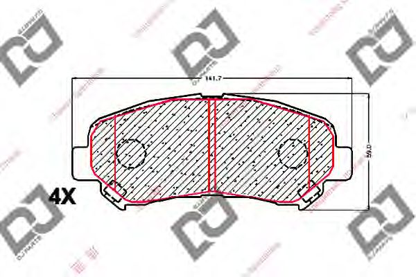 set placute frana,frana disc