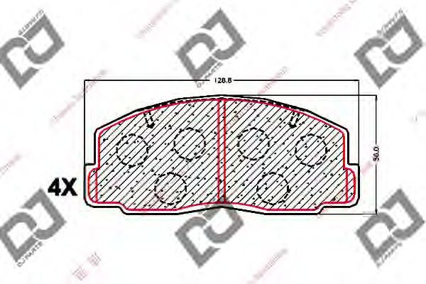 set placute frana,frana disc