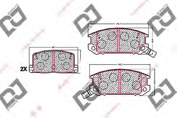 set placute frana,frana disc