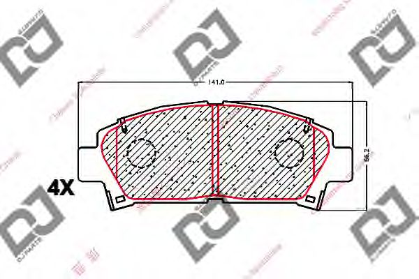 set placute frana,frana disc