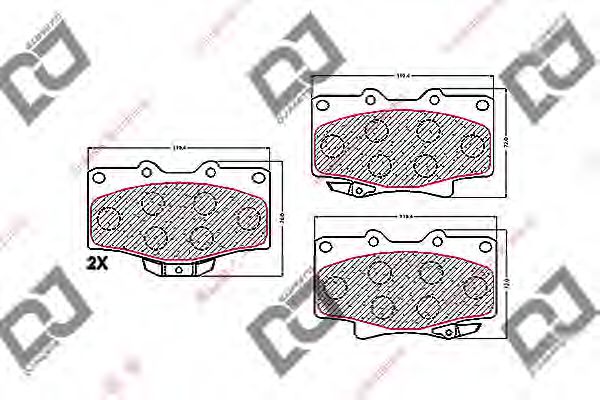 set placute frana,frana disc