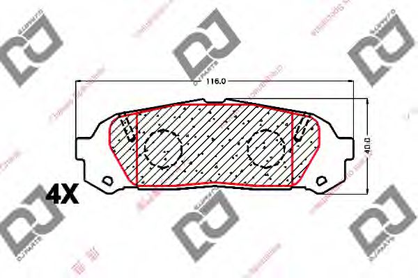 set placute frana,frana disc