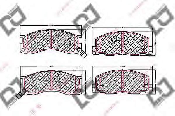 set placute frana,frana disc