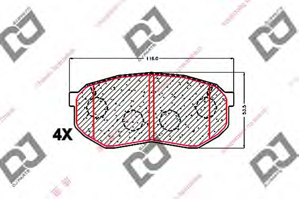 set placute frana,frana disc