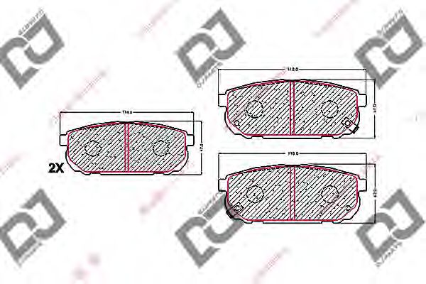 set placute frana,frana disc