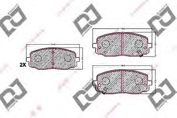 set placute frana,frana disc