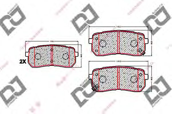 set placute frana,frana disc