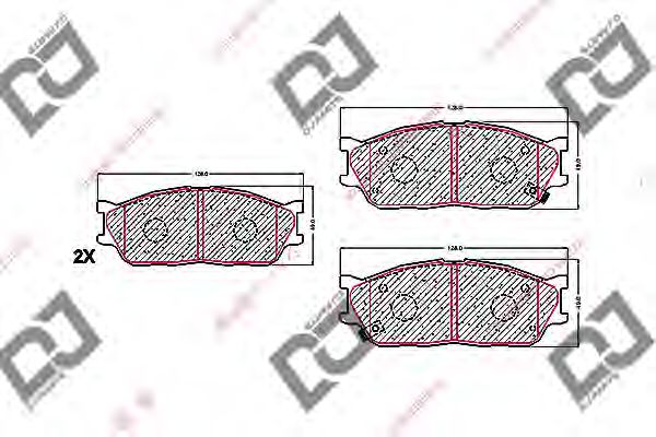 set placute frana,frana disc