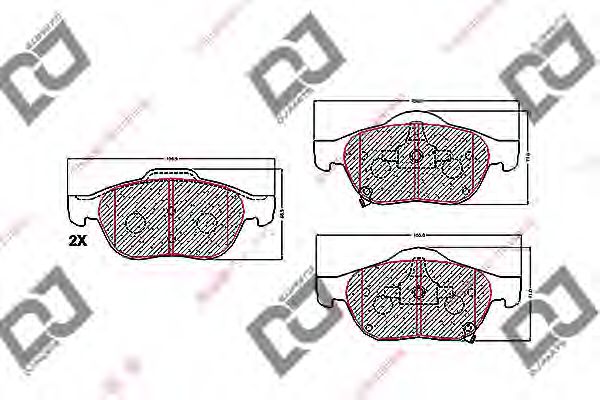 set placute frana,frana disc