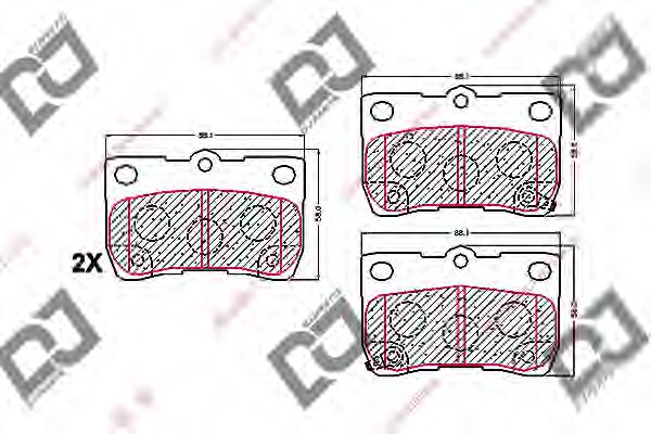 set placute frana,frana disc