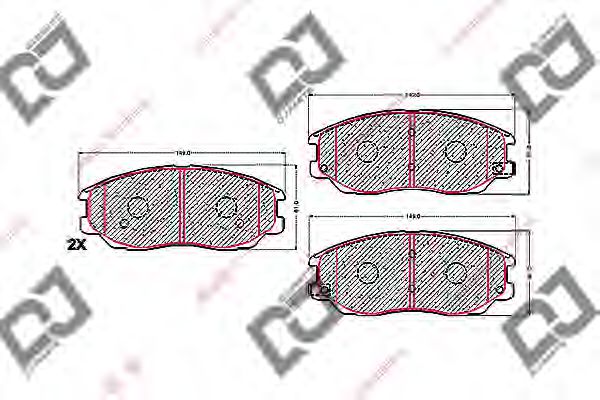 set placute frana,frana disc