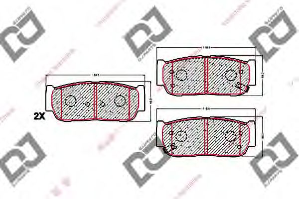 set placute frana,frana disc