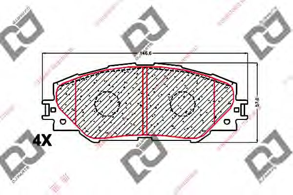 set placute frana,frana disc