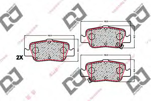 set placute frana,frana disc