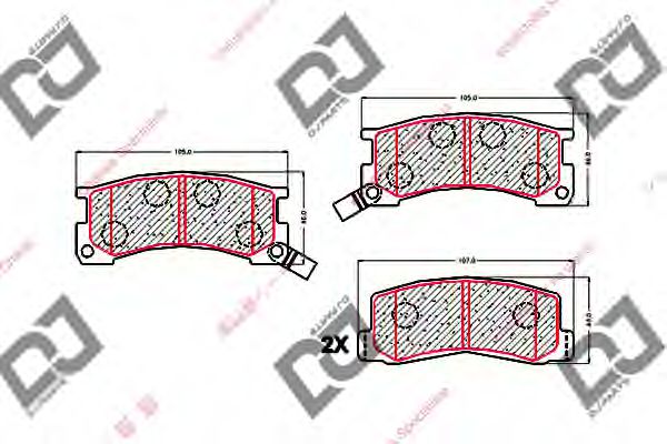 set placute frana,frana disc