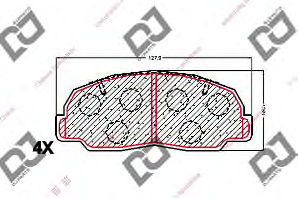 set placute frana,frana disc