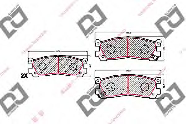 set placute frana,frana disc