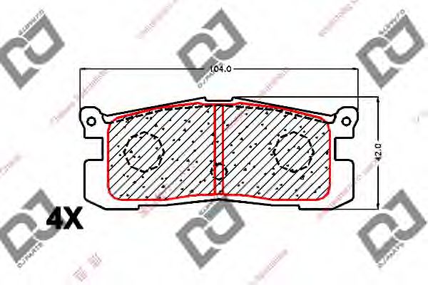 set placute frana,frana disc