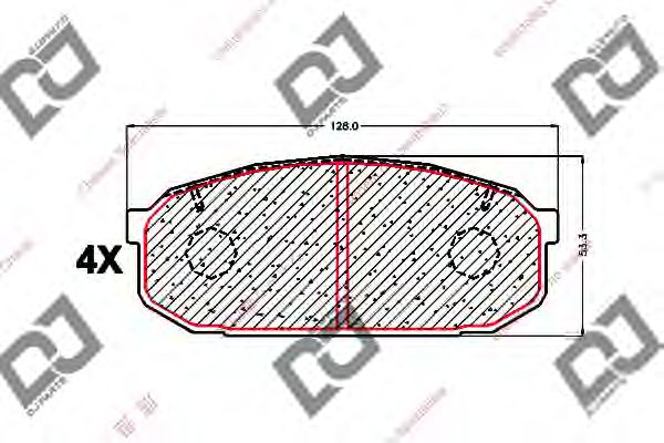 set placute frana,frana disc