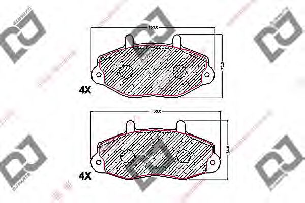 set placute frana,frana disc