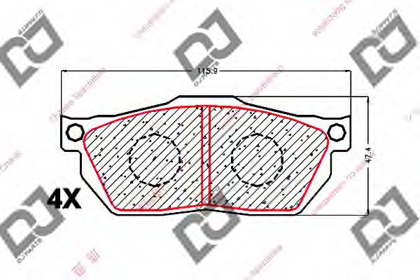 set placute frana,frana disc