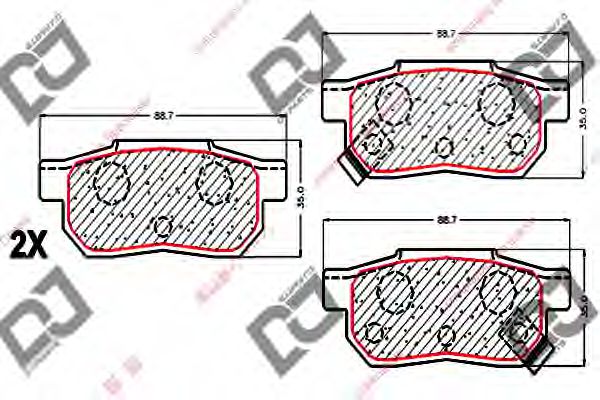 set placute frana,frana disc