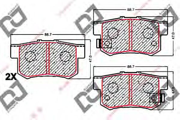 set placute frana,frana disc