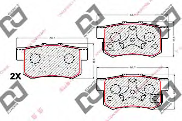 set placute frana,frana disc