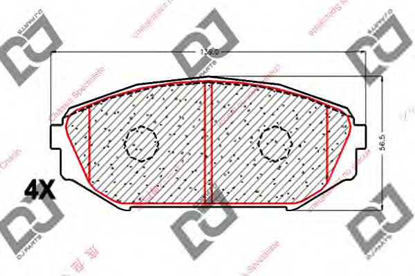 set placute frana,frana disc