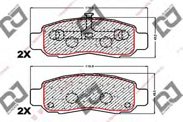 set placute frana,frana disc