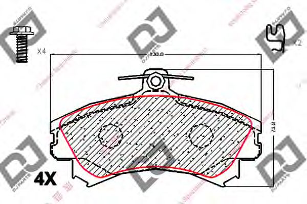 set placute frana,frana disc