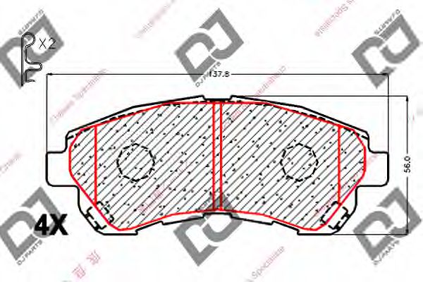 set placute frana,frana disc