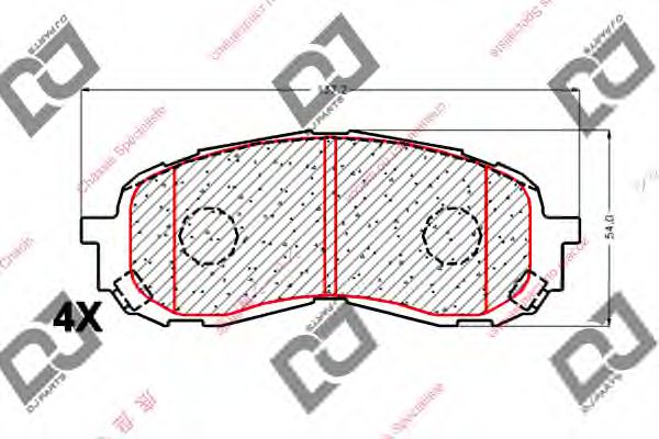 set placute frana,frana disc