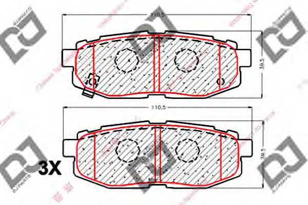 set placute frana,frana disc