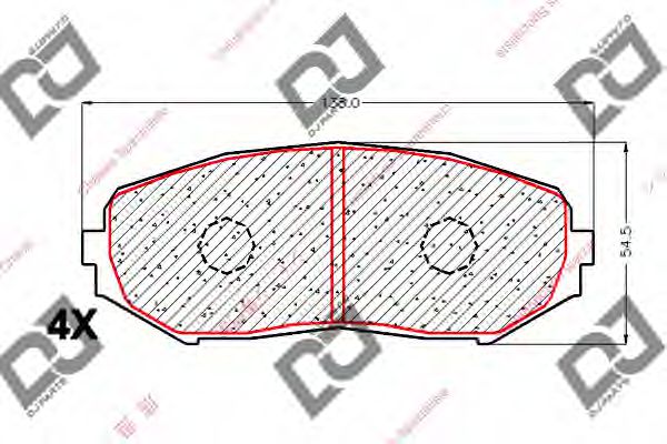 set placute frana,frana disc