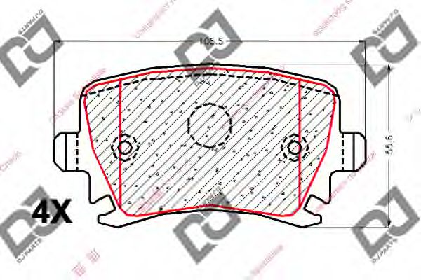 set placute frana,frana disc