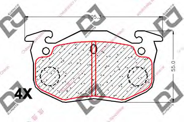 set placute frana,frana disc