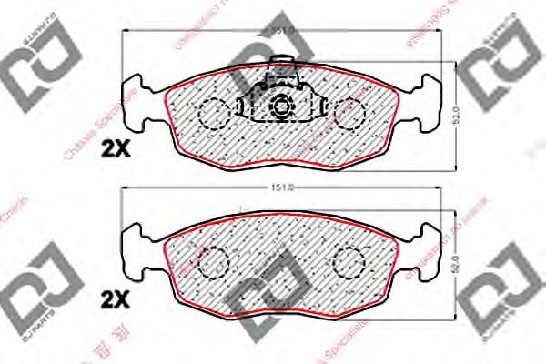 set placute frana,frana disc