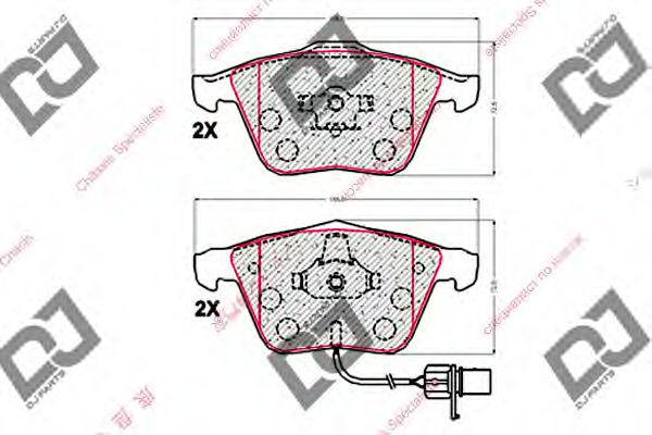 set placute frana,frana disc