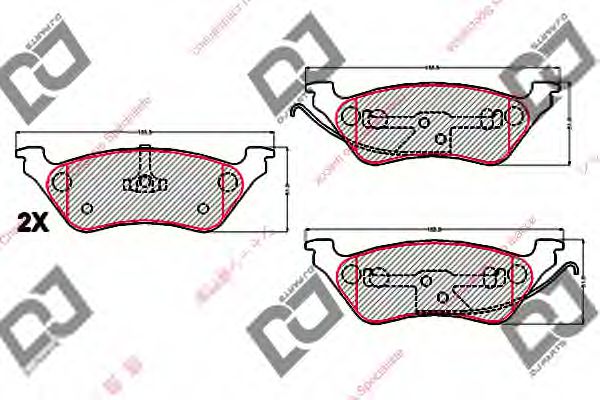 set placute frana,frana disc