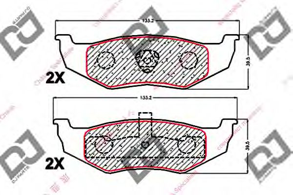 set placute frana,frana disc